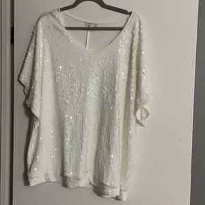 Coldwater creek white sequin 3x